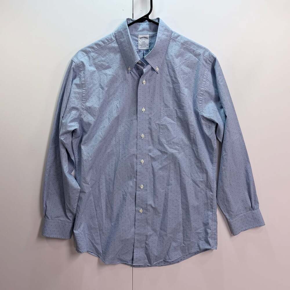 Brooks Brothers 1818 Regent Fit Light Blue Dotted Dress Shirt